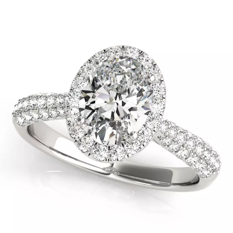 Platinum Marilyn Halo Engagement Ring