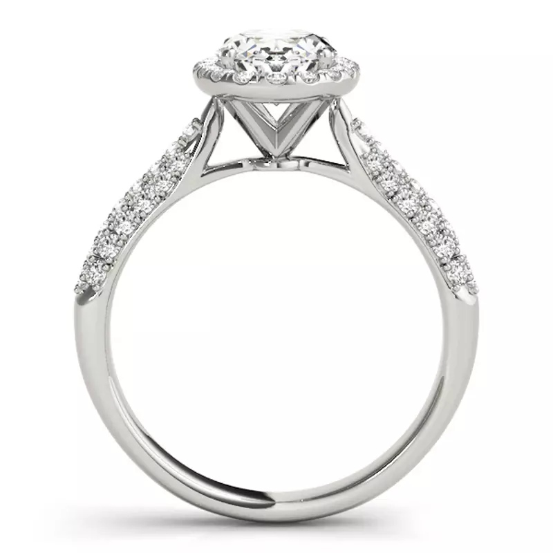 Platinum Marilyn Halo Engagement Ring