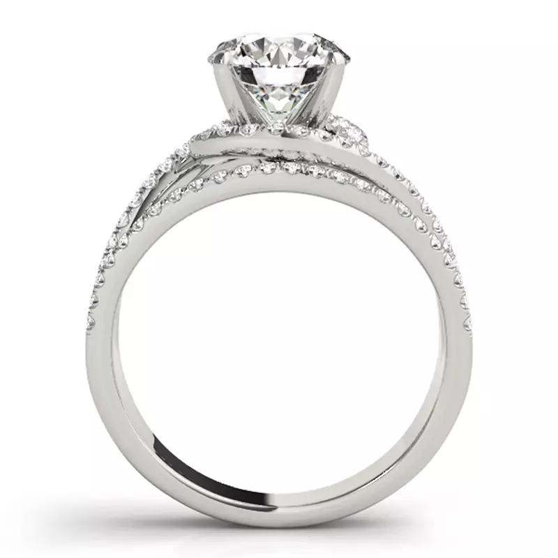 Platinum Audrina Halo Engagement Ring