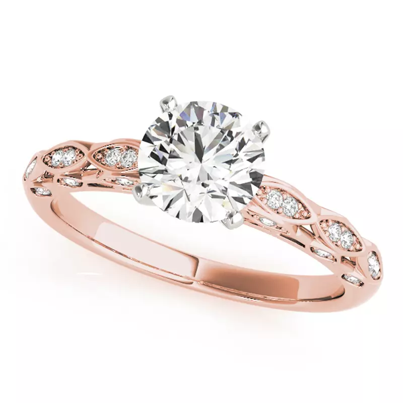 14K Rose Gold Percy Vintage Inspired Engagement Ring