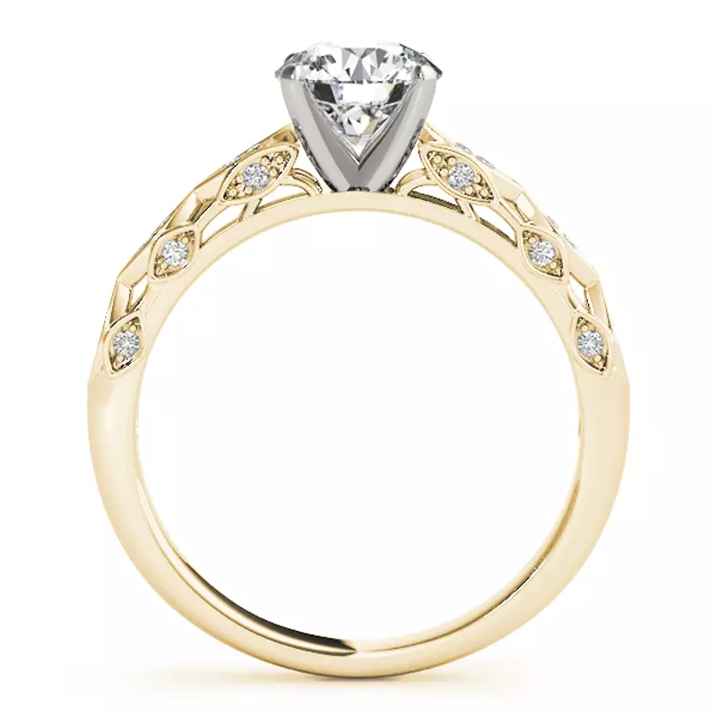 18K Yellow Gold Percy Vintage Inspired Engagement Ring