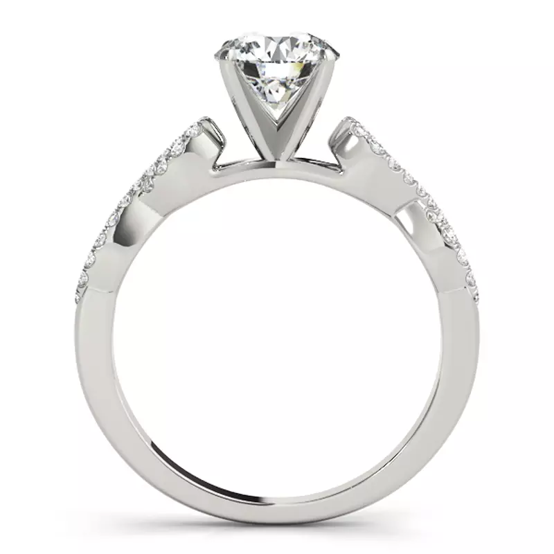 18K White Gold Levana Pavé Diamond Engagement Ring
