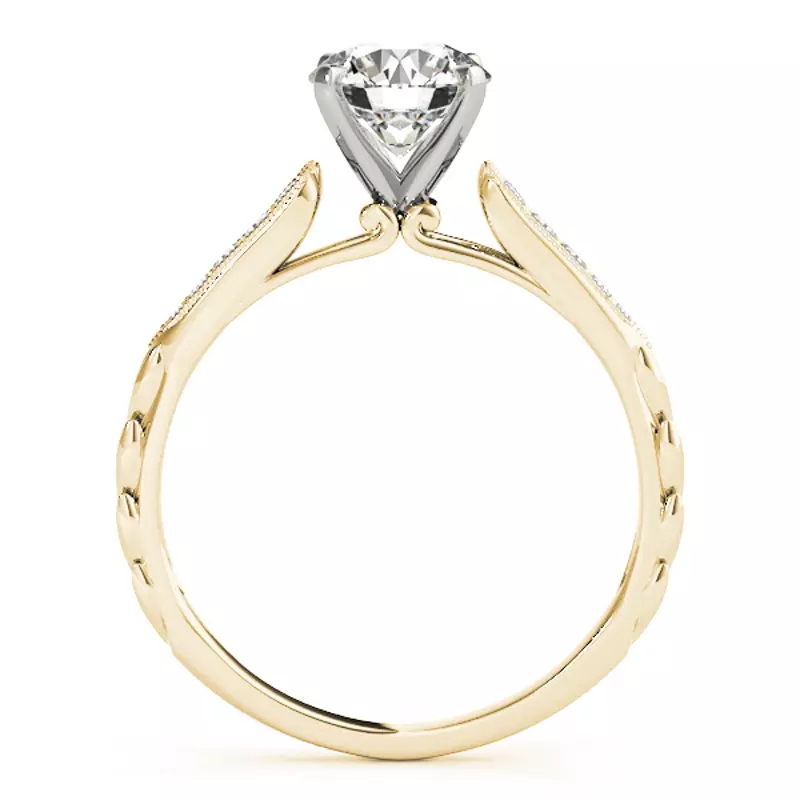 14K Yellow Gold Trudy Vintage Inspired Engagement Ring