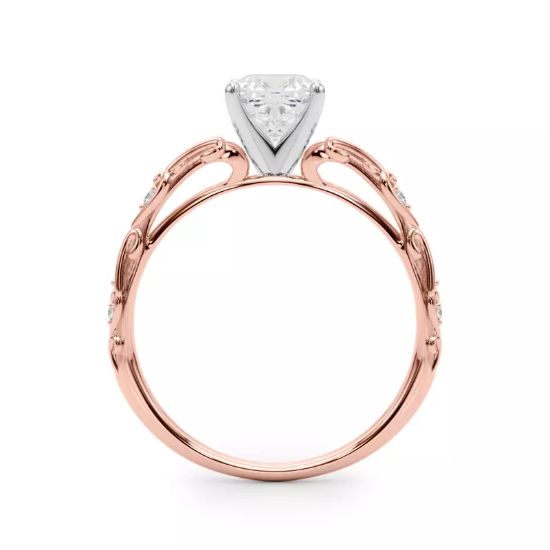 14K Rose Gold Tegan Vintage Inspired Engagement Ring