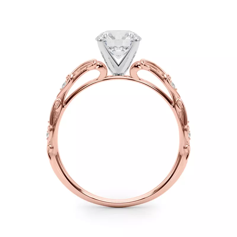 14K Rose Gold Tegan Vintage Inspired Engagement Ring