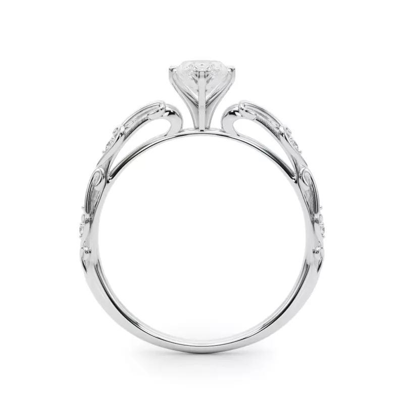 14K White Gold Tegan Vintage Inspired Engagement Ring