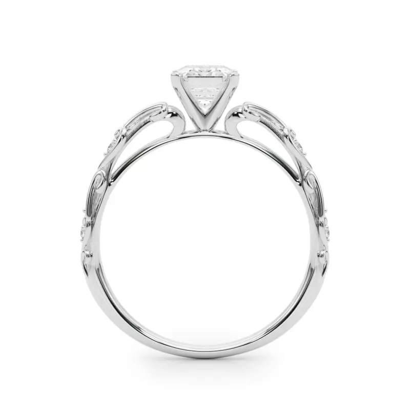 14K White Gold Tegan Vintage Inspired Engagement Ring