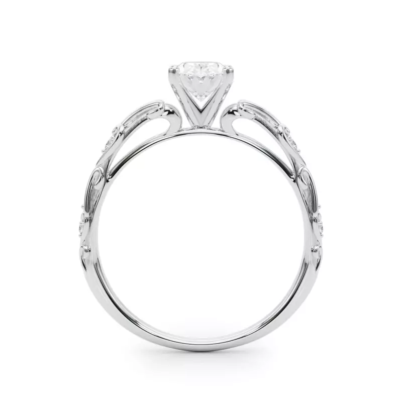 14K White Gold Tegan Vintage Inspired Engagement Ring