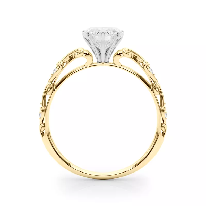 18K Yellow Gold Tegan Vintage Inspired Engagement Ring