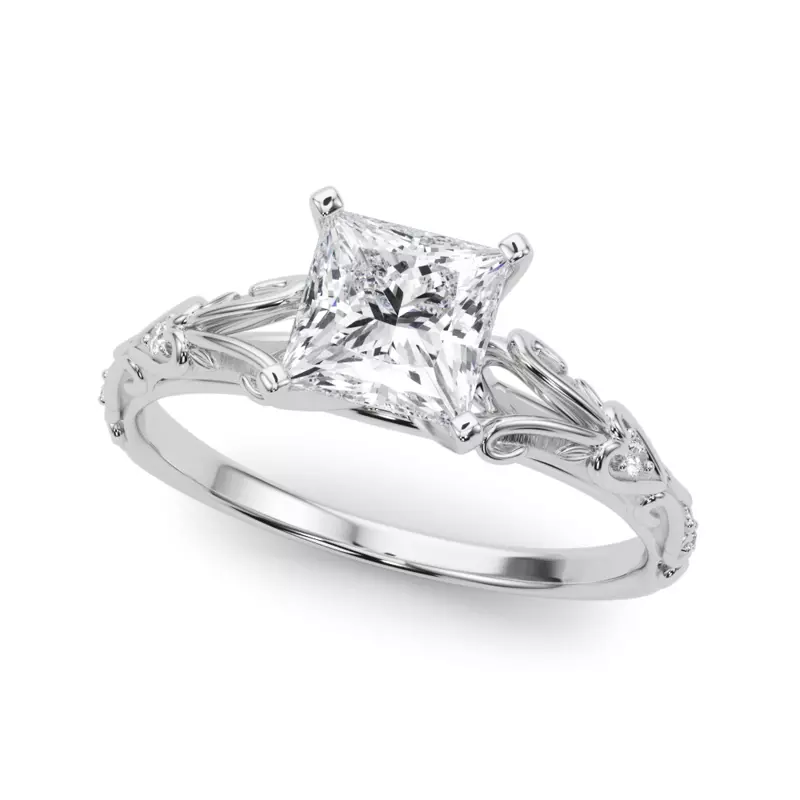Platinum Tegan Vintage Inspired Engagement Ring
