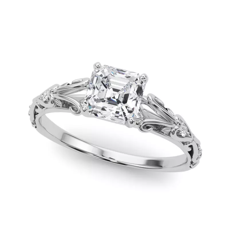 Platinum Tegan Vintage Inspired Engagement Ring
