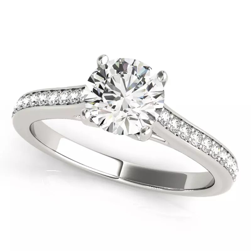14K White Gold Louella Channel Diamond Engagement Ring