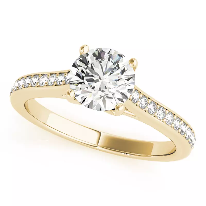 18K Yellow Gold Louella Channel Diamond Engagement Ring