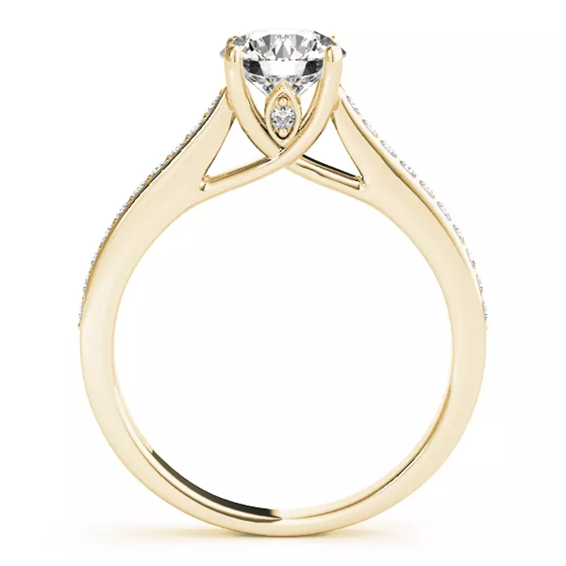 18K Yellow Gold Louella Channel Diamond Engagement Ring