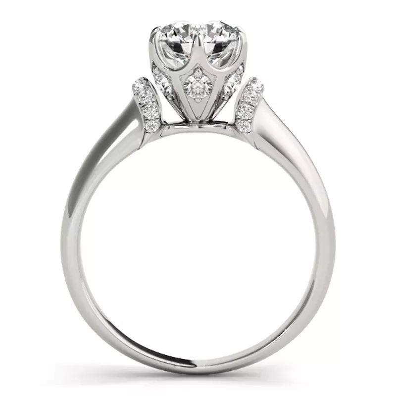 14K White Gold Cheyenne 6 Prong Diamond Engagement Ring