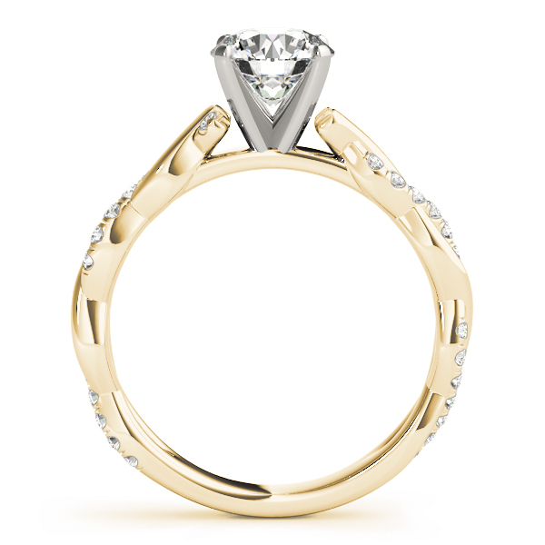 18K Yellow Gold Reine Pavé Diamond Twist Engagement Ring