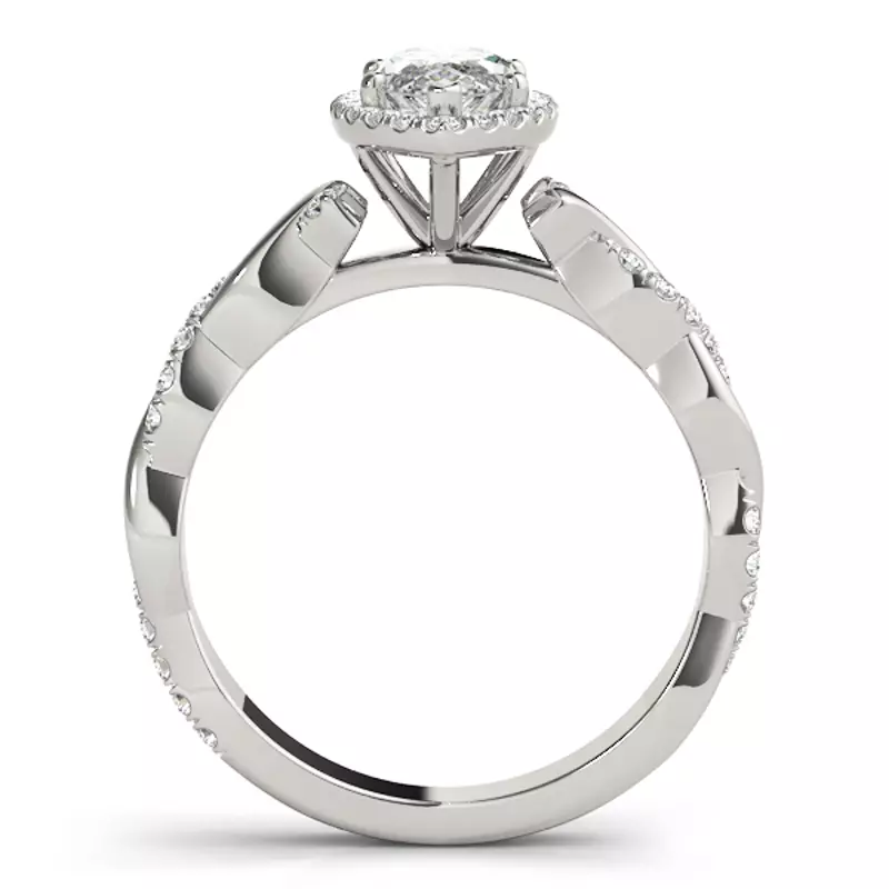 Platinum Kumasi Halo Engagement Ring