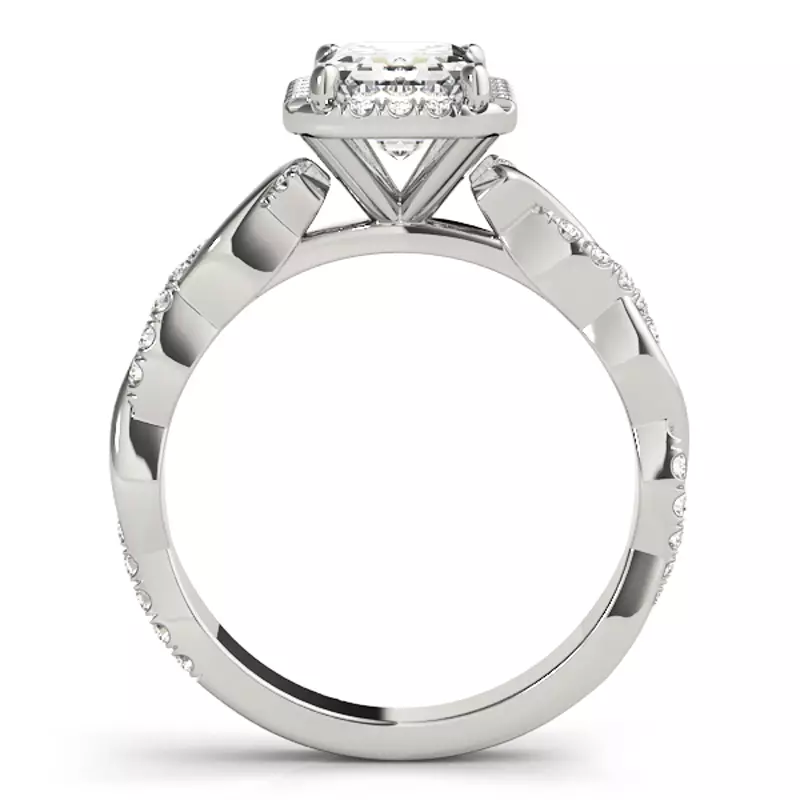 18K White Gold Nola Halo Engagement Ring