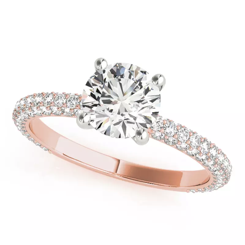 14K Rose Gold Naomi Pavé Engagement Ring