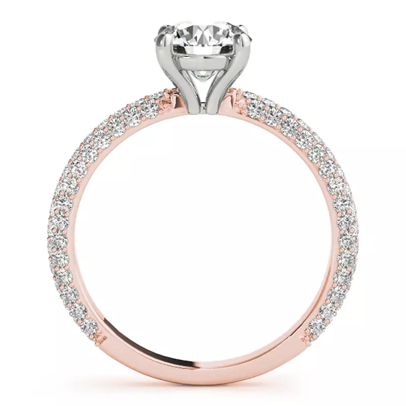 14K Rose Gold Naomi Pavé Engagement Ring