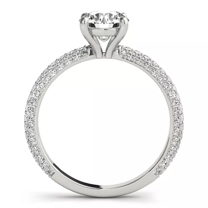 Platinum Naomi Pavé Engagement Ring