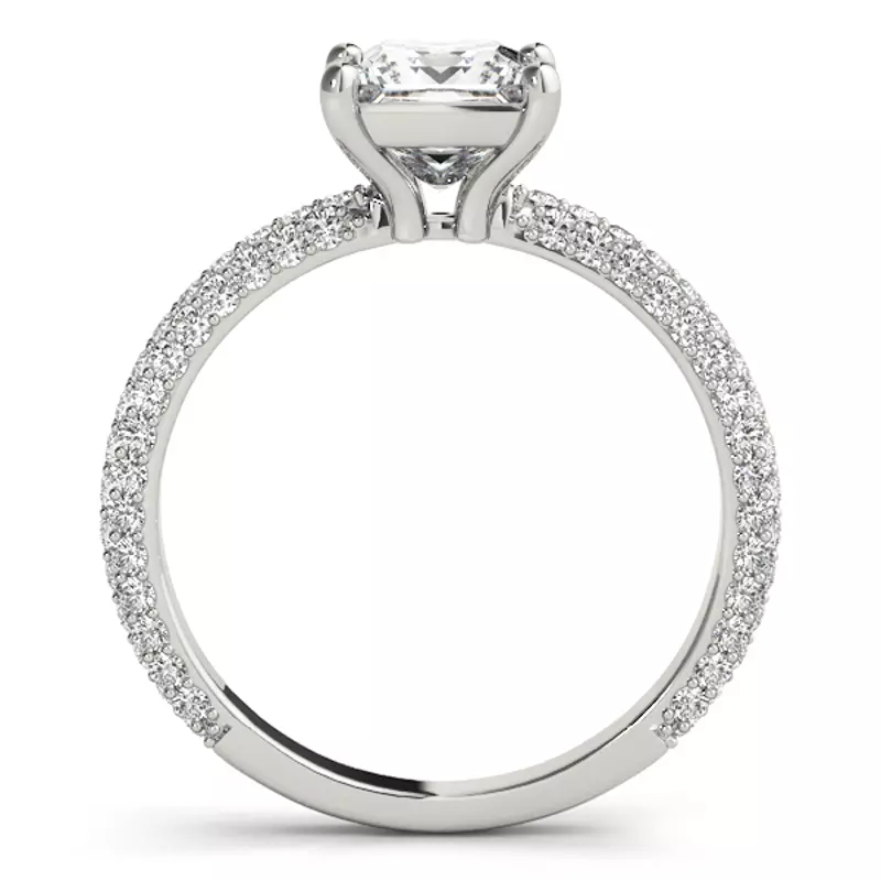 14K White Gold Eliana Pavé Engagement Ring