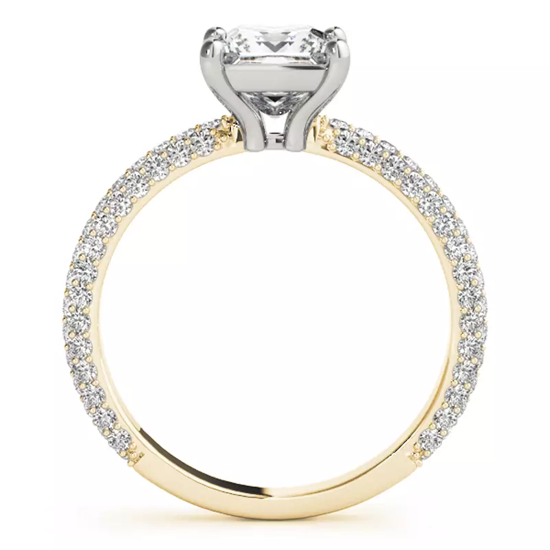 14K Yellow Gold Eliana Pavé Engagement Ring