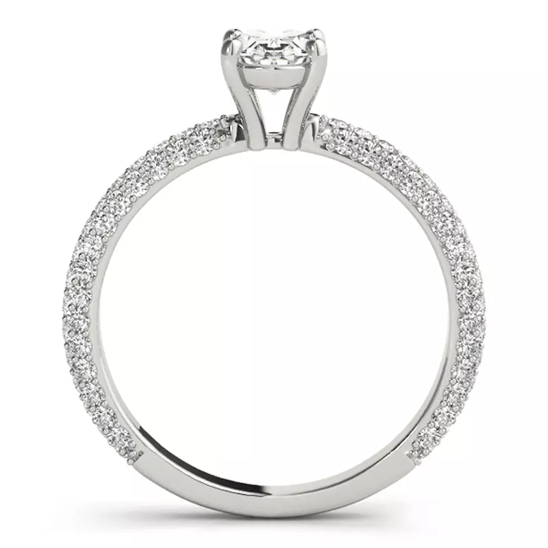 Platinum Anna Pavé Engagement Ring