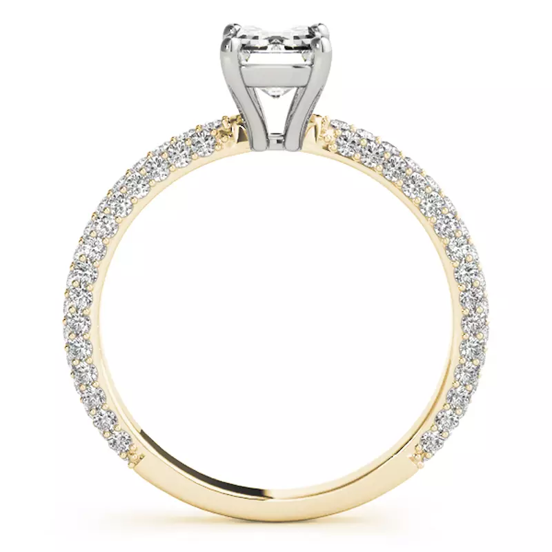 18K Yellow Gold Valentina Pavé Engagement Ring