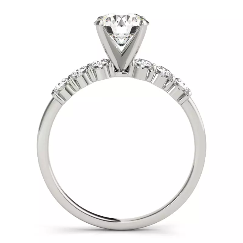 Platinum Daffodil Classic Prong Set Diamond Engagement Ring