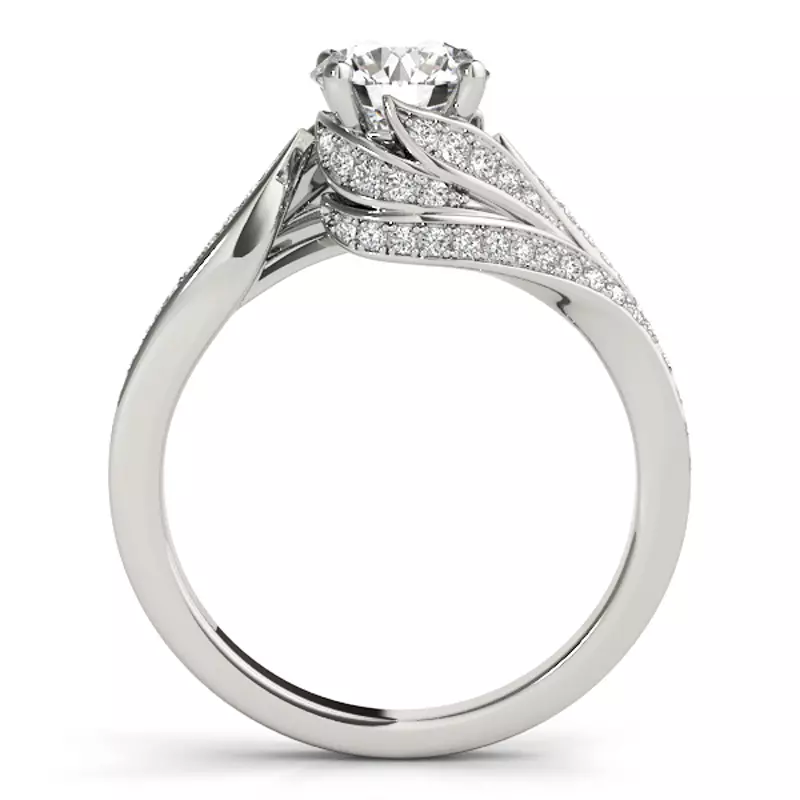 14K White Gold Vienna Diamond Bypass Engagement Ring