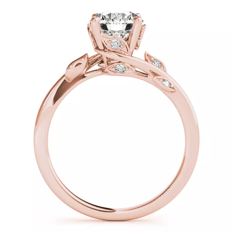 14K Rose Gold Tesee Nature Inspired Diamond Engagement Ring