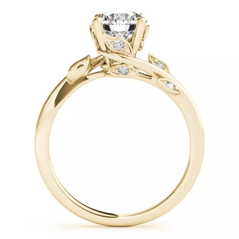 14K Yellow Gold Tesee Nature Inspired Diamond Engagement Ring