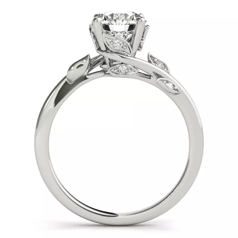 18K White Gold Tesee Nature Inspired Diamond Engagement Ring