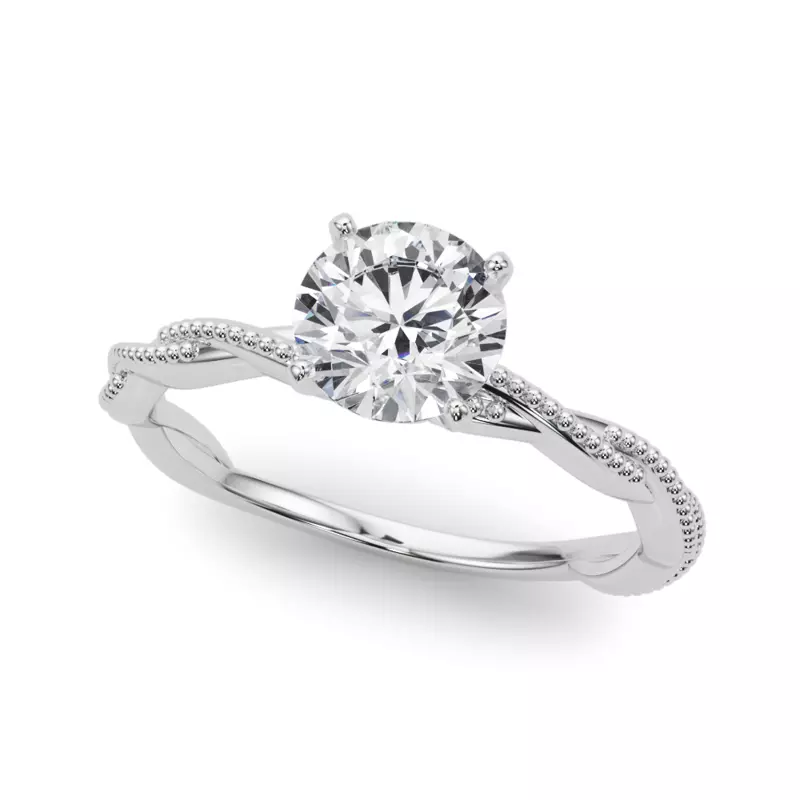 18K White Gold Leena Solitaire Engagement Ring
