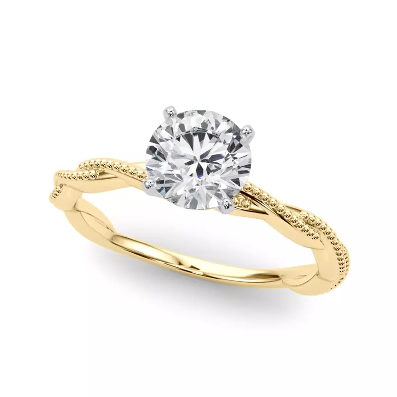 18K Yellow Gold Leena Solitaire Engagement Ring