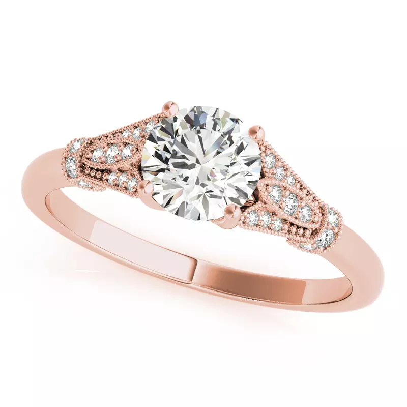 14K Rose Gold Lexington Vintage Inspired Engagement Ring