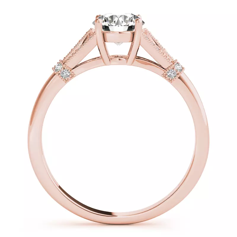 14K Rose Gold Lexington Vintage Inspired Engagement Ring