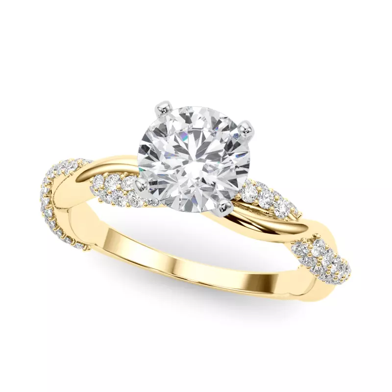 Sierra Pavé Twist Engagement Ring