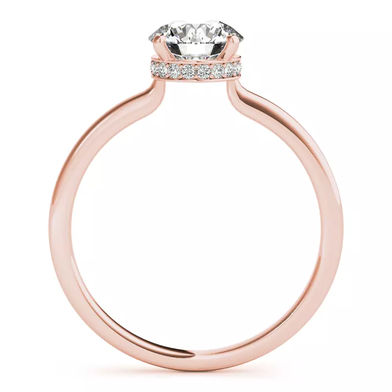 14K Rose Gold Amelia Hidden Halo Engagement Ring