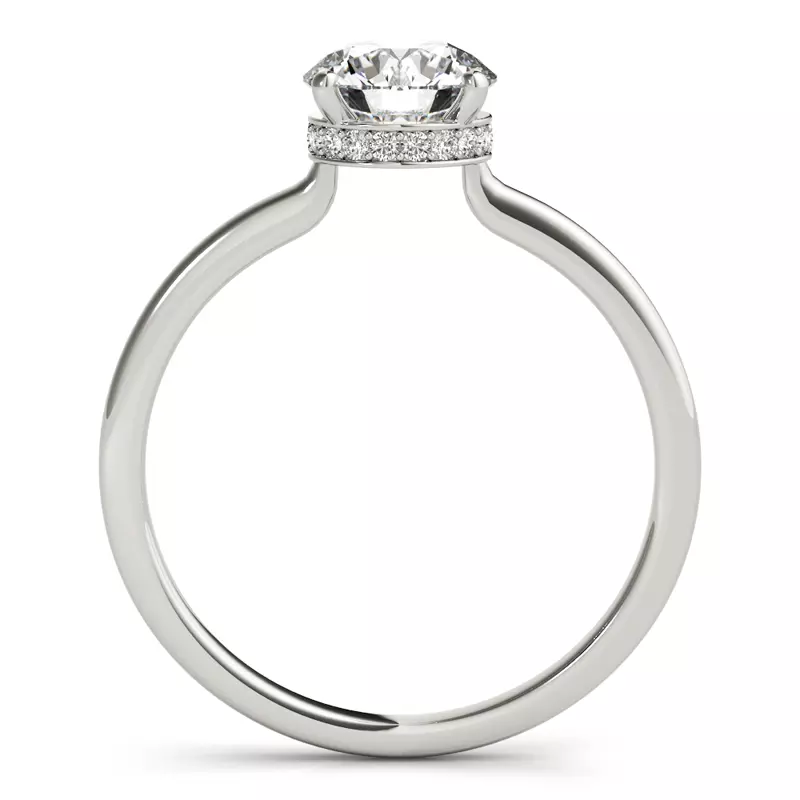 14K White Gold Amelia Hidden Halo Engagement Ring