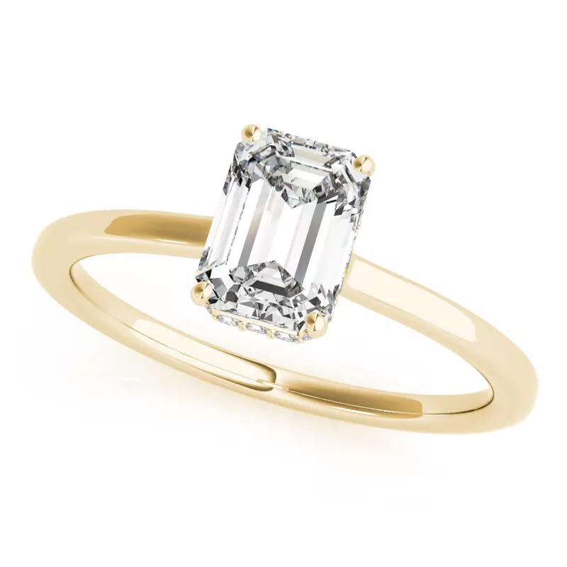 14K Yellow Gold Dionne Hidden Halo Engagement Ring