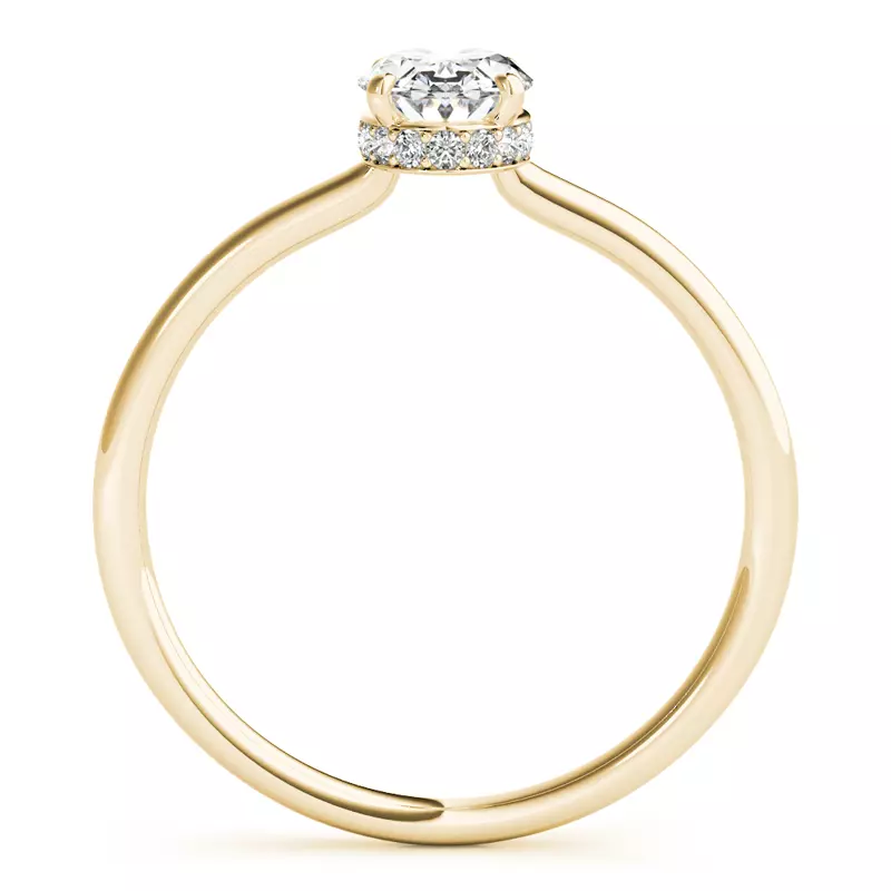 14K Yellow Gold Harlow Hidden Halo Engagement Ring