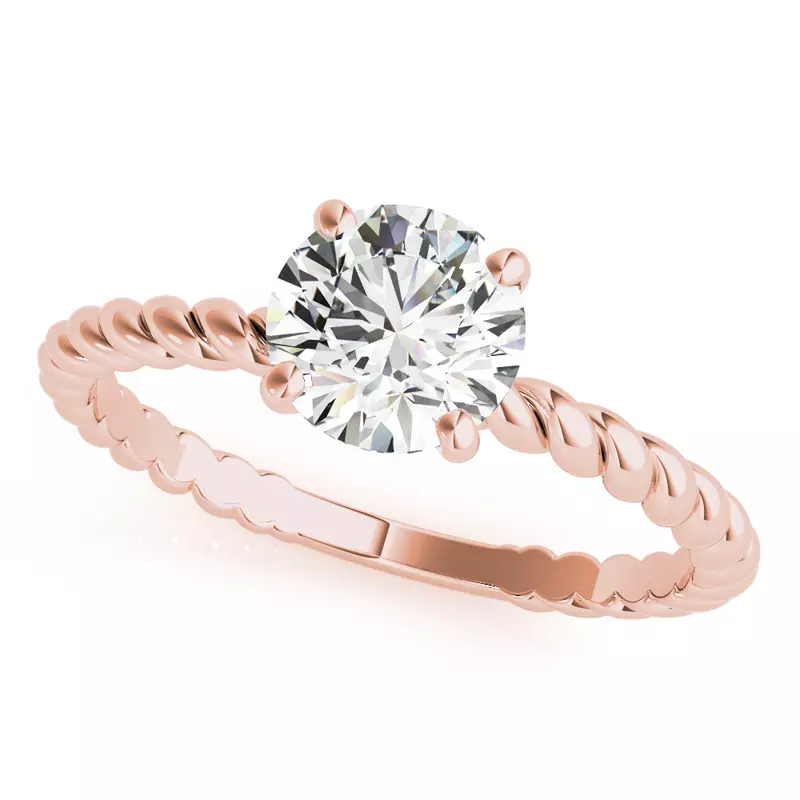 14K Rose Gold Emilia Twist Engagement Ring