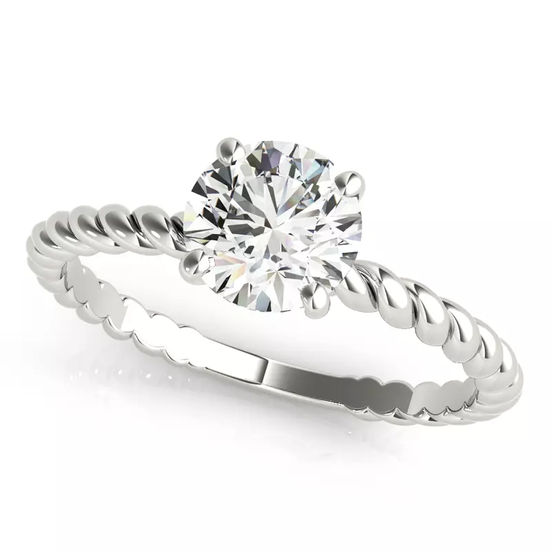 14K White Gold Emilia Twist Engagement Ring