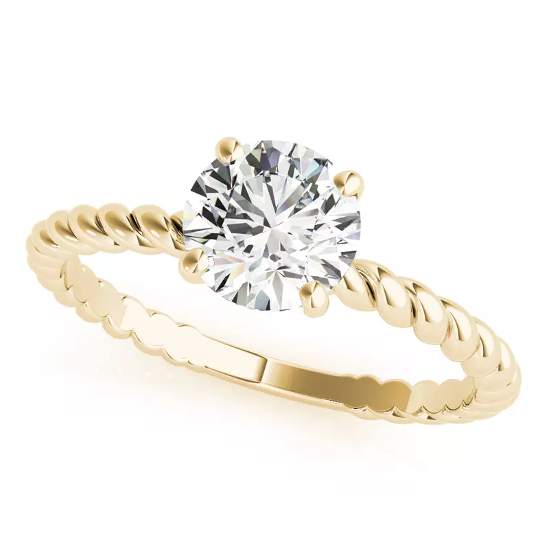 14K Yellow Gold Emilia Twist Engagement Ring