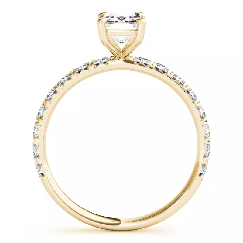 14K Yellow Gold Aileen French Pavé Engagement Ring