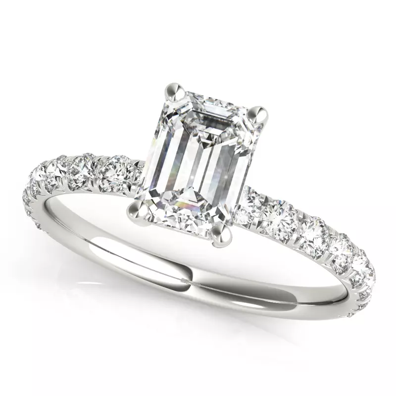 Platinum Aileen French Pavé Engagement Ring