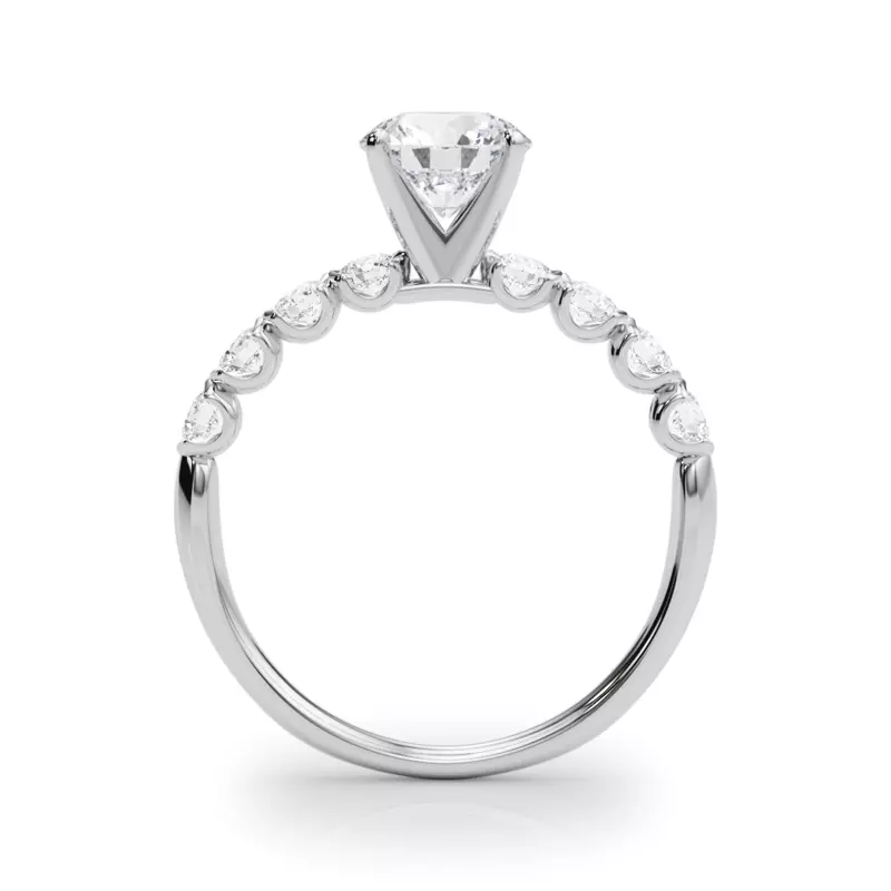 Platinum Chauncy U Prong Diamond Engagement Ring