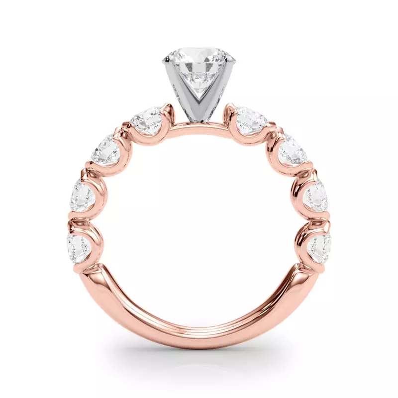 14K Rose Gold Kendra U Prong Diamond Engagement Ring